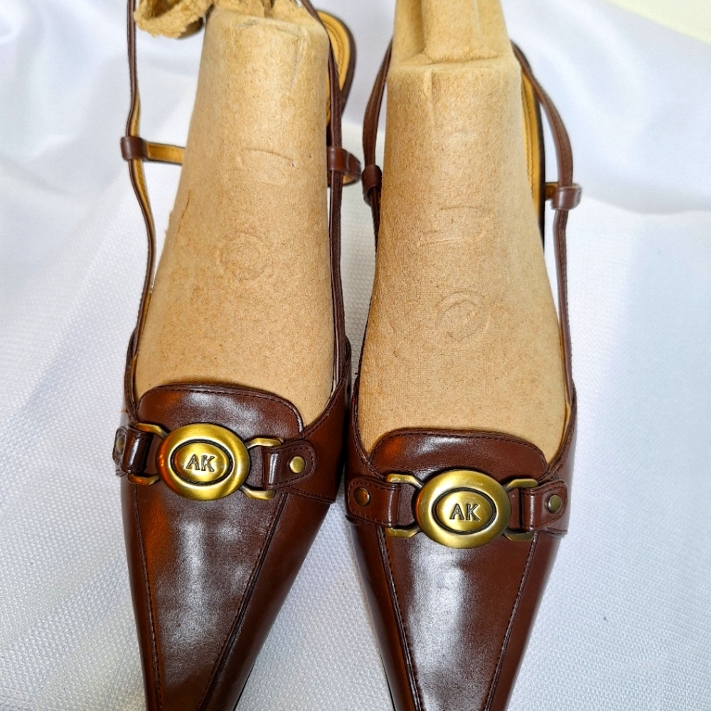 AK Anne Klein iflex "The Malalam" career core leather slingback size 8 1/2.